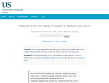 Tablet Screenshot of liblists.sussex.ac.uk